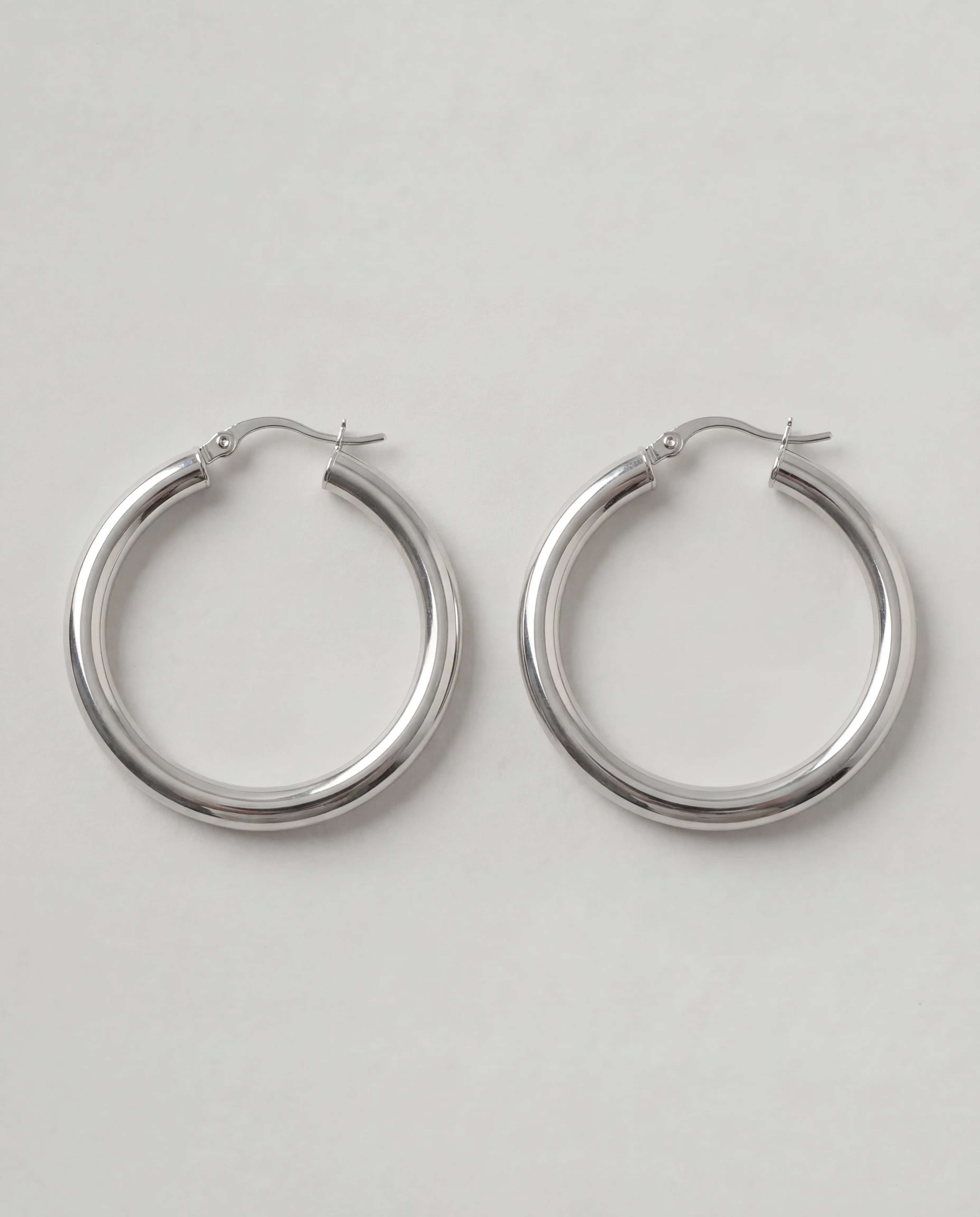 Chunky Silver Hoops